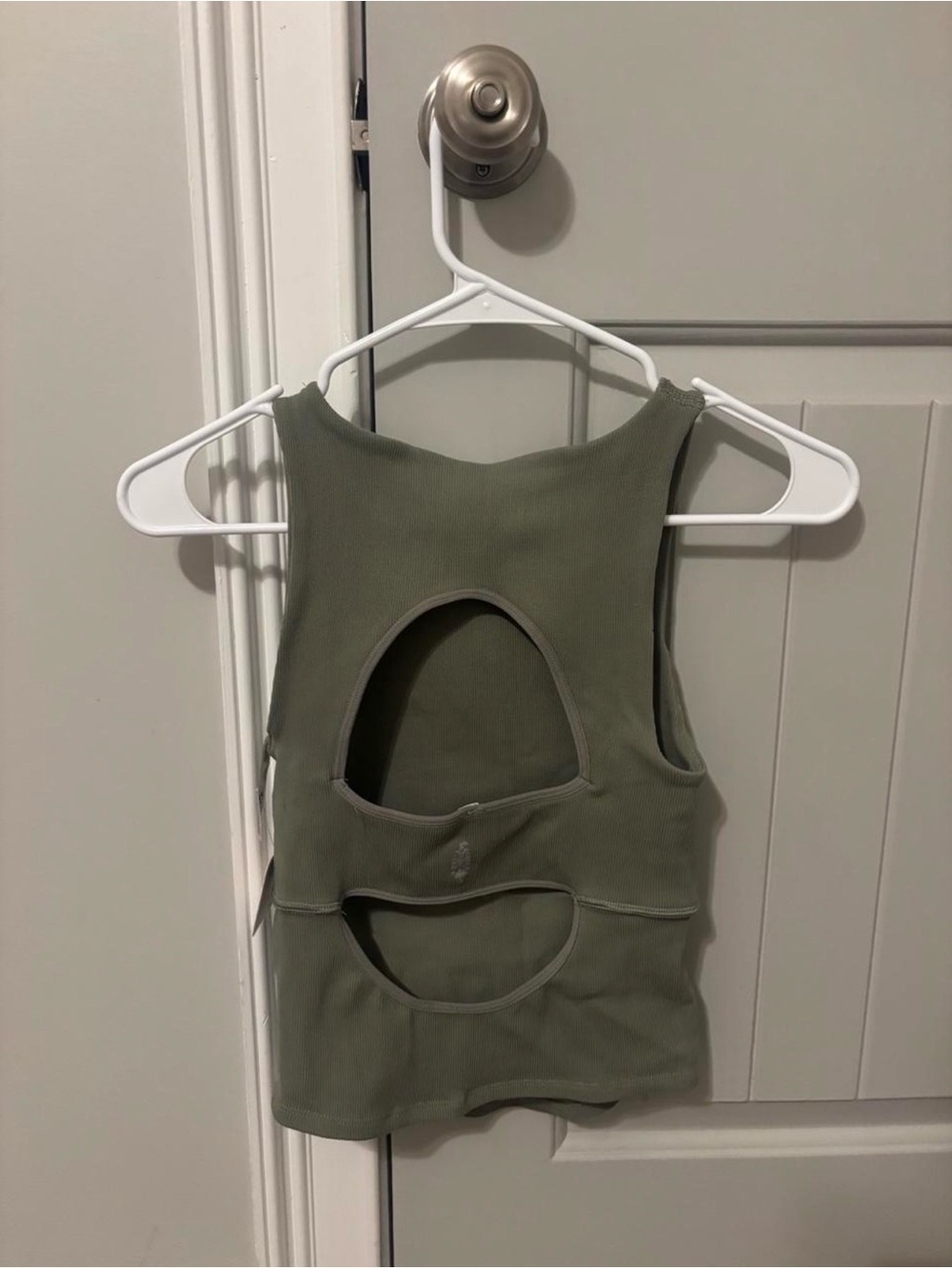 Women's Olive Green Cutout NWT Free People Tank Top